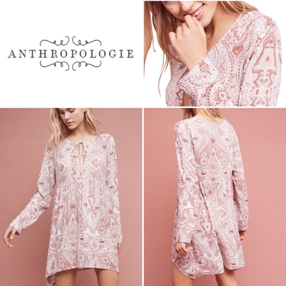 Anthropologie Dresses & Skirts - Anthro Lilka Boho Paisley Tunic Chemise Dress Sz S